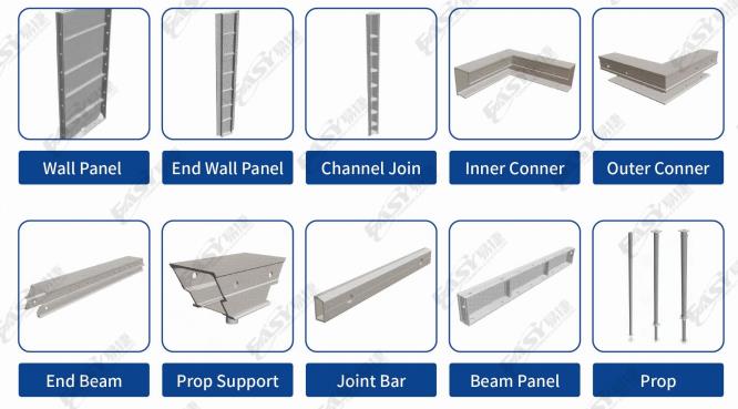 aluminum formwork components